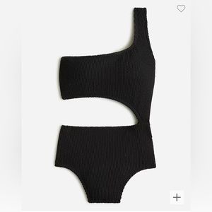 J Crew textured one-piece swimsuit with cutouts